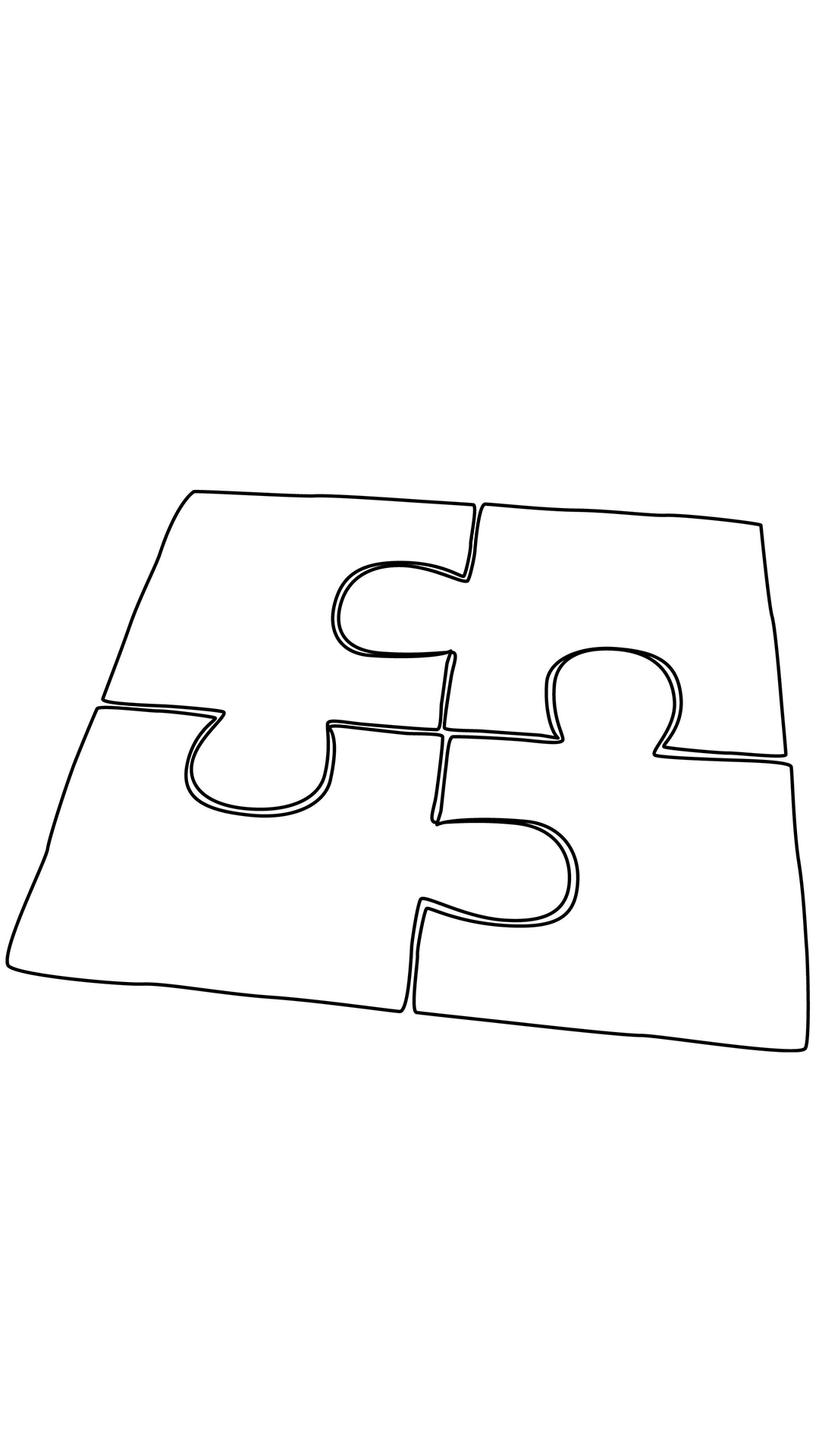 Patron PDF du tapis de jeu pour bébé en forme de pièces de puzzle