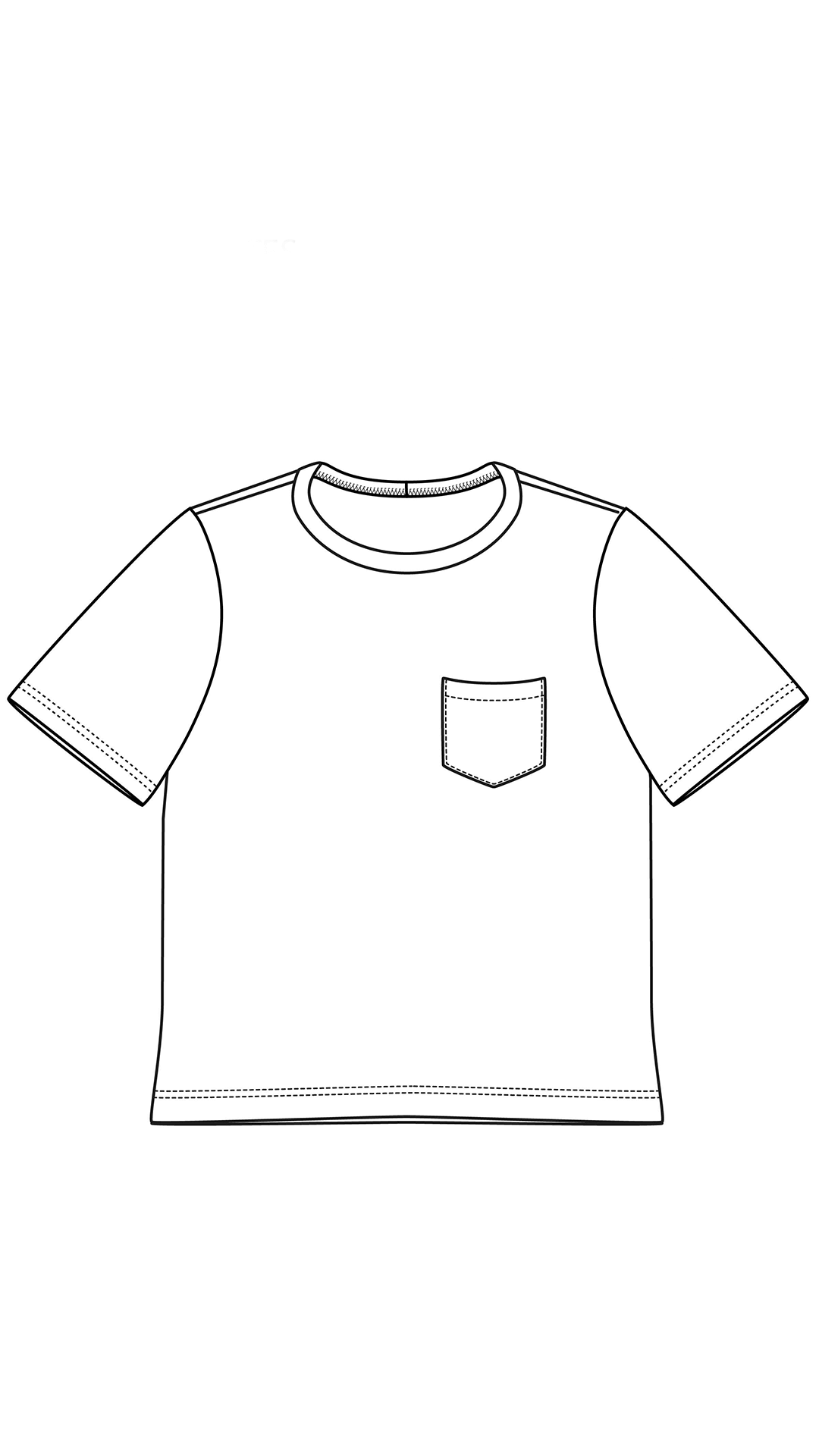 Patron PDF d'un tshirt manches courtes pour bébé et enfant