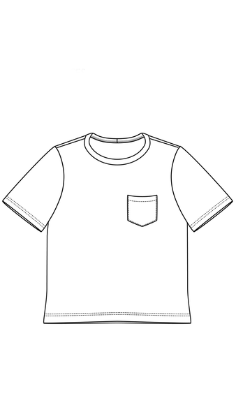 Patron PDF d'un tshirt manches courtes pour bébé et enfant