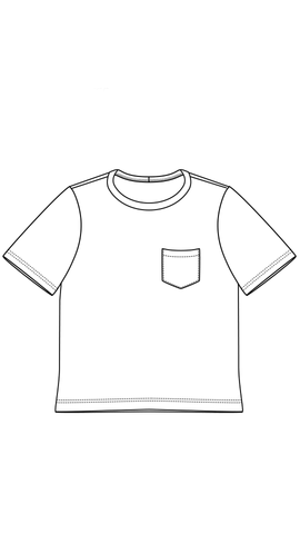 Patron PDF d'un tshirt manches courtes pour bébé et enfant